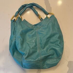 Miu Miu Turquoise Green Leather Tote Bag